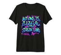 No One is Illegal On Stolen Land Protest Premium T-Shirt