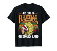 No One is Illegal On Stolen Land Statement T-Shirt