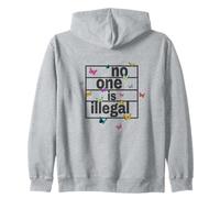 no one is illegal -- THE ORIGINAL (Butterfly Edition) Zip Hoodie