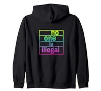 no one is illegal -- THE ORIGINAL (Vintage Edition) Zip Hoodie