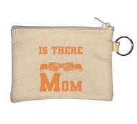 No One is There to Love and Care Like A Mom Key Chain Coin Purse Beige