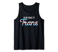 No One Knows I'm Trans Trans LGBTQ Bi Flag Pride Gay Lesbian Tank Top
