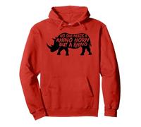 No One Needs a Rhino Horn But a Rhino T Shirt Animal Rights Pullover Hoodie