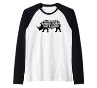 No One Needs a Rhino Horn But a Rhino T Shirt Animal Rights Raglan Baseball Tee