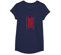 No One Said Don't Do It in My Defense Mischievous Fun T-Shirt, Girls, Navy, Large
