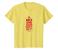 No One Said Don't Do It in My Defense Mischievous Fun T-Shirt, Kids, Lemon, 4 Years