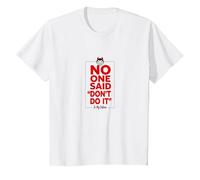 No One Said Don't Do It in My Defense Mischievous Fun T-Shirt, Kids, White, 3 Years