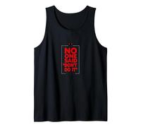 No One Said Don't Do It in My Defense Mischievous Fun Tank Top, Men, Black, L