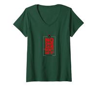 No One Said Don't Do It in My Defense Mischievous Fun V-Neck T-Shirt, Women, Forest Green, S