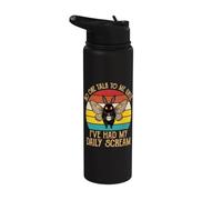No One Talk to Me Until I've Had My Daily Scream Stainless Steel Insulated Water Bottle
