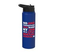 No one understands How Hard My Job as a School Social Worker Stainless Steel Insulated Water Bottle