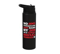 No one understands How Hard My Job as a School Social Worker Stainless Steel Insulated Water Bottle