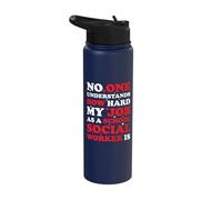 No one understands How Hard My Job as a School Social Worker Stainless Steel Insulated Water Bottle