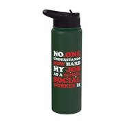 No one understands How Hard My Job as a School Social Worker Stainless Steel Insulated Water Bottle