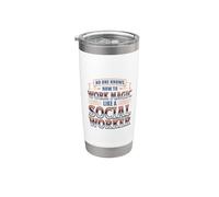 NO ONE Works Magic Like A Social Worker Stainless Steel Insulated Tumbler