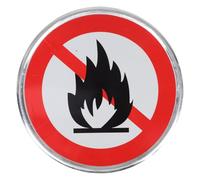 No Open Burning Safety Warning Sign for Forest Outdoor Camping 30cm