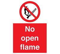 No open flame Sign - 400x600mm - A2P
