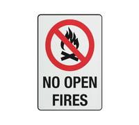 No Open Flames Or Fires Allowed 12x8 Inch Home Business Driveway Alert Sign
