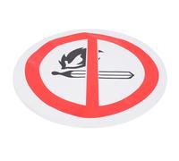 No Open Flames Warning Label Sticker Pvc Self Adhesive