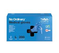 No Ordinary Nitrile Gloves, Large - Powder-Free, Chemo Drug Tested, Anti-Irritation COATS Tech, Durable, Latex-Free for Medical, Food & Multi-Use, 200 Pack