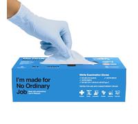 No Ordinary Nitrile Gloves, X-Large, 200 Pack, Powder-Free, with Colloidal Oatmeal Skin protectant for Eczema or Dry sensitive Skin, Chemo Drug Tested, For extended use, Latex-Free, Medical grade