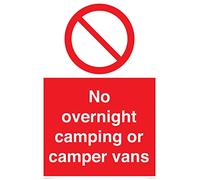 No overnight camping or camper vans Sign - 400x600mm - A2P
