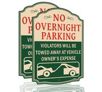 No Overnight Parking Sign Violators Will Be Towed Away at Vehicle Owner’s Expense 14 x 10 Inches Rust Free Aluminum Weatherproof Easy to Install 2 Pack
