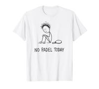 No Padel Today Funny Sad Stick Figure Guy Paddle Player Men T-Shirt