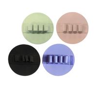 No-Pain Exfoliating Bath Scrubber Glove, Rubber Finger Strap Exfoliating Shower Scrubber, 4 Counts Soft Rubber Shower Scrubber Scrub Bath Pads for Efficient Cleansing Body Unisex (4pcs-Coarse grain)