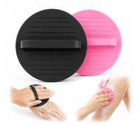 No Pain Exfoliating Bath Scrubber Glove, Soft Rubber Shower Scrubber 2pc | Gentle rubber scrubber glove exfoliates dead skin without pain. Soft texture for all skin types. Ergonomic fit, quick-dry