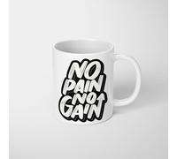No Pain No Gain 11oz Ceramic Mug - Inspirational Coffee Cup with Equality & Positivity Message - Sigma Grindest Memes - Meaningful Gift for Her, Friend, or Colleague