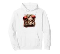 No Pain No Gain Kickboxing Nak Muay Thai Boxing Fighter Gift Pullover Hoodie