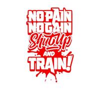 No Pain No Gain Sign Vinyl Wallpaper Fitness Slogan Wall Sticker Home Vinyl Decal Home Decoration Wall Sticker-L-90x57cm