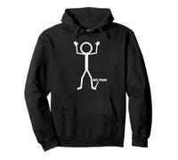 No Pain Only At Little Toe Stick Figure Funny Aging Humor Pullover Hoodie