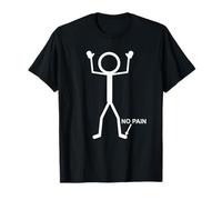 No Pain Only at Little Toe Stick Figure Funny Aging Humor T-Shirt