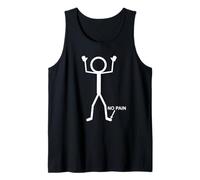 No Pain Only at Little Toe Stick Figure Funny Aging Humor Tank Top