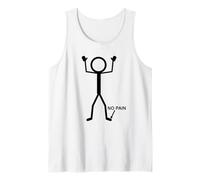 No Pain Only at Little Toe Stick Figure Funny Aging Humor Tank Top