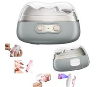 No Pain|Safe on Skin Automatic Nail Clipper & Polisher with Storage|LED Light|UV Lamp|2 Speeds Fingernail & Toenail Polishing Tool/Gift for Seniors with Limited Mobility & New Parents Trim Baby Nails