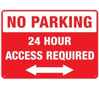 No Parking 24 Hours Access Required Two Way Arrow Sign 12X8 Inch Tin Sign Great For Garden And Yard Wall Decor