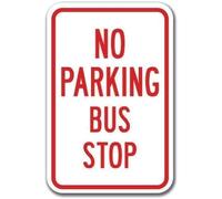No Parking Bus Stop Sign Metal Vintage Metal Sign 8x12 inches