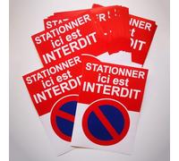 No Parking Car Sticker - No Parking Sticker - Parking Here Is Forbidden - Deterrent Solution - A6 Size 10.5 x 14.8 cm - Pack of 20 to 200 (20)