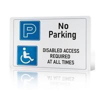 No Parking Disabled Access required Sign, 4 Pre-Drilled Holes No Parking Signs Outdoor, 300x200, Self-Adhesive, Tough, Durable and Rust-Proof Weatherproof PVC Sign.