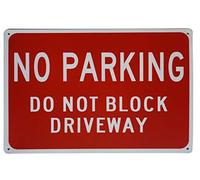 No parking do not block driveway tin sign private drive signs driveways property metal blocks trespassing hidden vitange decor 8×12 INCH