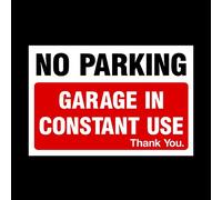 No Parking Garage in constant use Plastic Sign with double sided fixing tape - Private Property, Parking, Clamping, Disabled, Driveway, Do not block (MISC6)