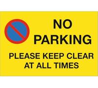 No Parking Keep Clear Rigid Foamex Sign 5mm thick A5/A4/A3 size options Official Looking Notice for Home Office Shop Warehouse School Cafe Restaurant Pub Business Hotel Premises