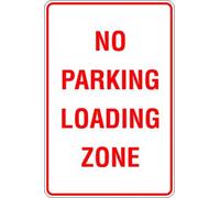 No parking loading zone parking signs metal tin sign For Home Bathroom Restaurants Kitchen Garden Cave Garage Office Bar Cafe 8×12 INCH
