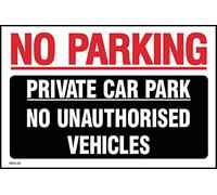 No Parking Private Car Park Sign- 400mm x 300mm - Self Adhesive Sticker (MISC88)