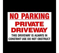 No Parking Private Driveway 3mm Metal Sign - Private Property, Parking, Clamping, Disabled, Driveway, Do not block (MISC5)