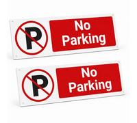 No Parking Sign 2 Pack 300 x 100mm, With Holes