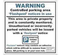 No Parking Sign, Car Park Management Kit includes 3 signs, 10 Hard to remove and 10 Easy to remove self advesive notices.